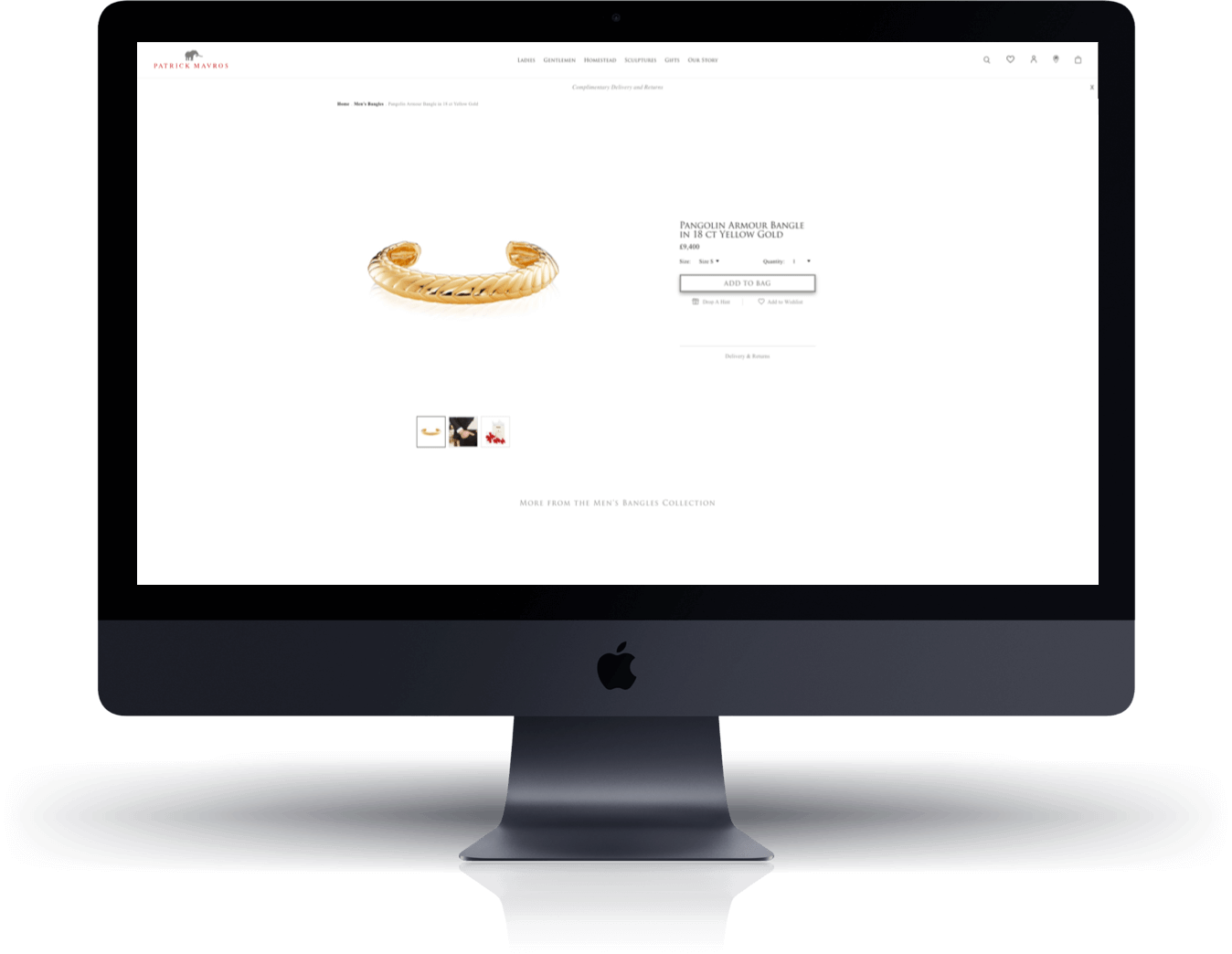 Patrick Mavros Shopify Product Page