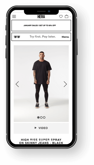 HERA London Mobile Product Page